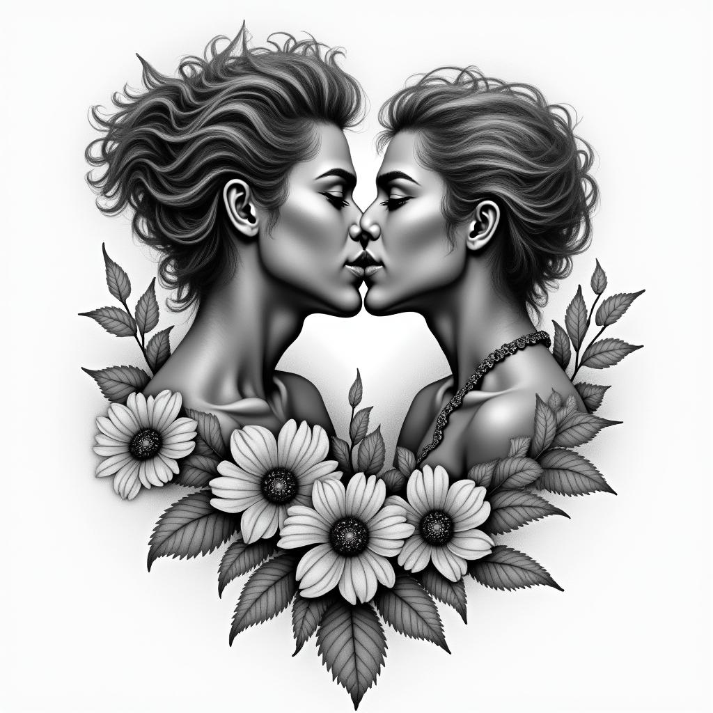 eternal love Chefinha 🖤🥀higly detailed tattoo - Variation 2