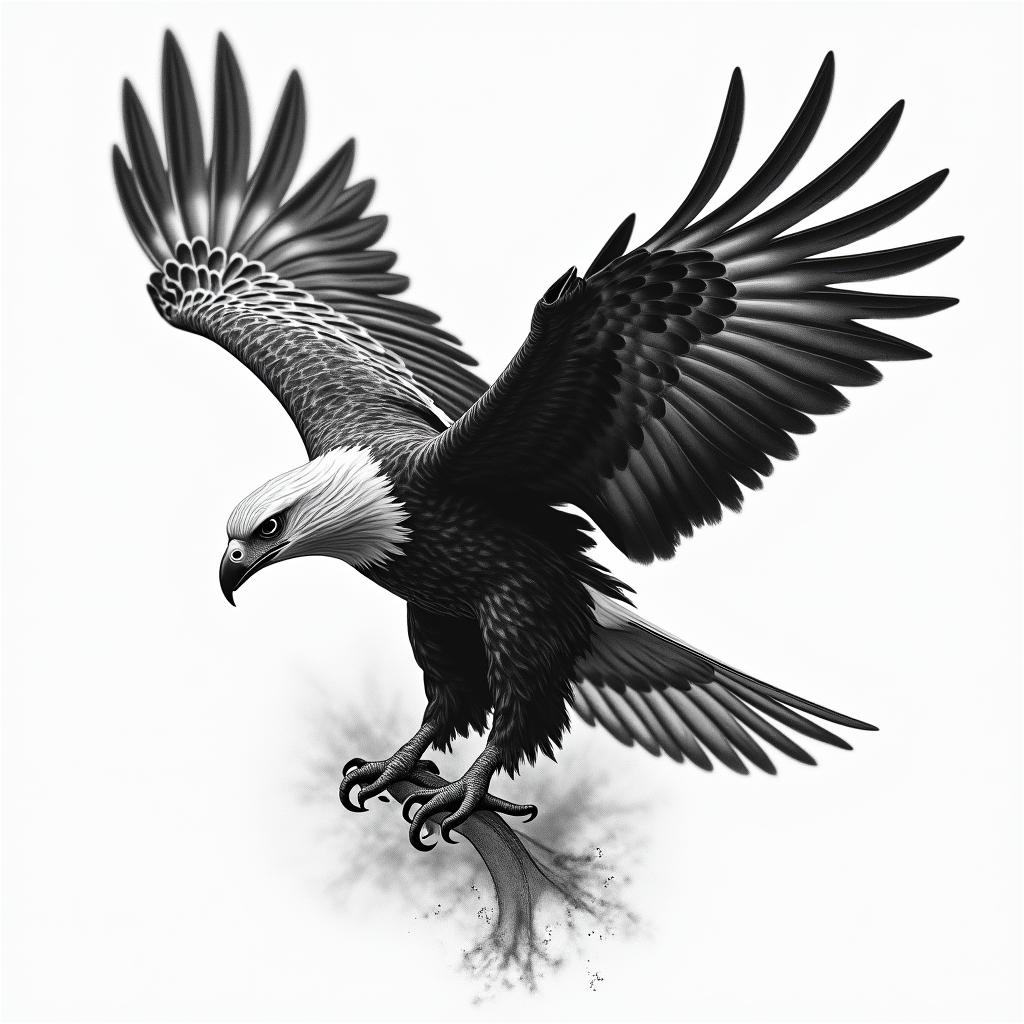 Flávio, virgin, Eaglein realism tattoo style, featuring a highly detailed, lifelike, capturing every detail, photorealistic, ultra realistic, intricate shading, smooth and sharp,   - Variation 4