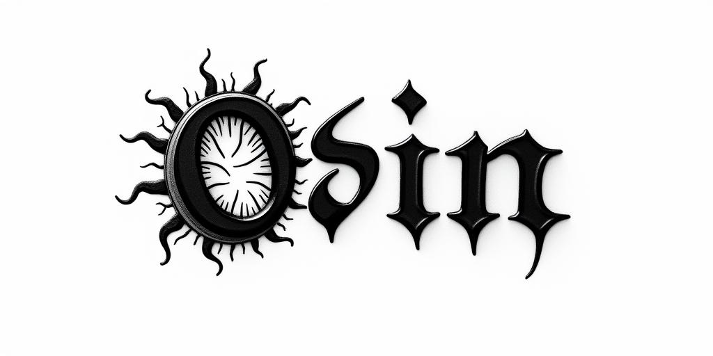 Son Of Odintext-based tattoo, gothic font ultra-realistic, perfectly placed, high-quality font design, photo-realistic shading, 8k, high quality, finely detailed typography - Variation 26