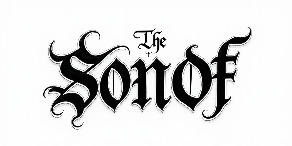 Son Of Odintext-based tattoo, gothic font ultra-realistic, perfectly placed, high-quality font design, photo-realistic shading, 8k, high quality, finely detailed typography - Variation 19
