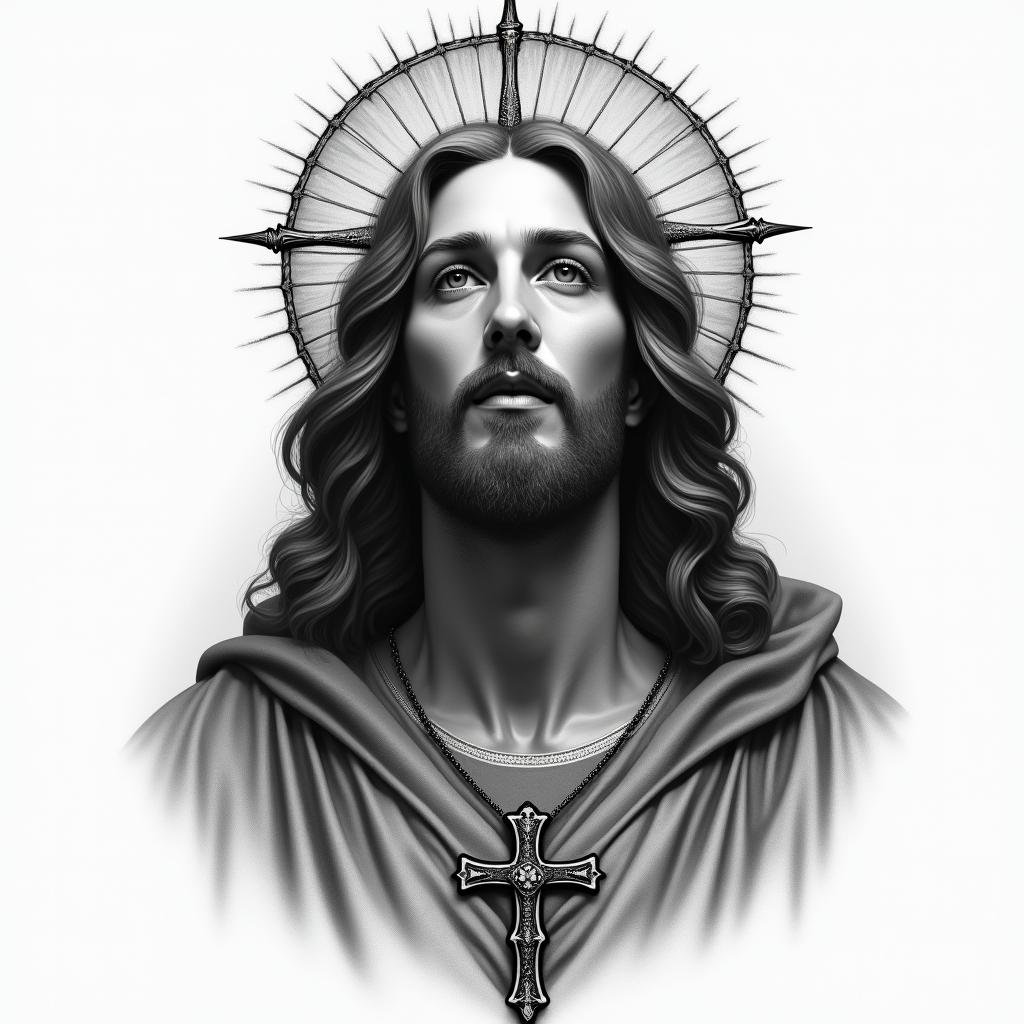 religious realism tattooin realism tattoo style, featuring a highly detailed, lifelike, capturing every detail, photorealistic, ultra realistic, intricate shading, smooth and sharp,   - Variation 3