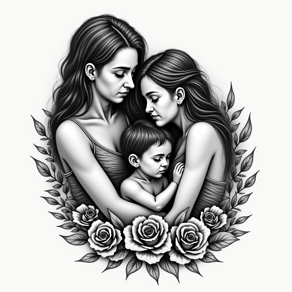 Familyhigly detailed tattoo - Variation 6
