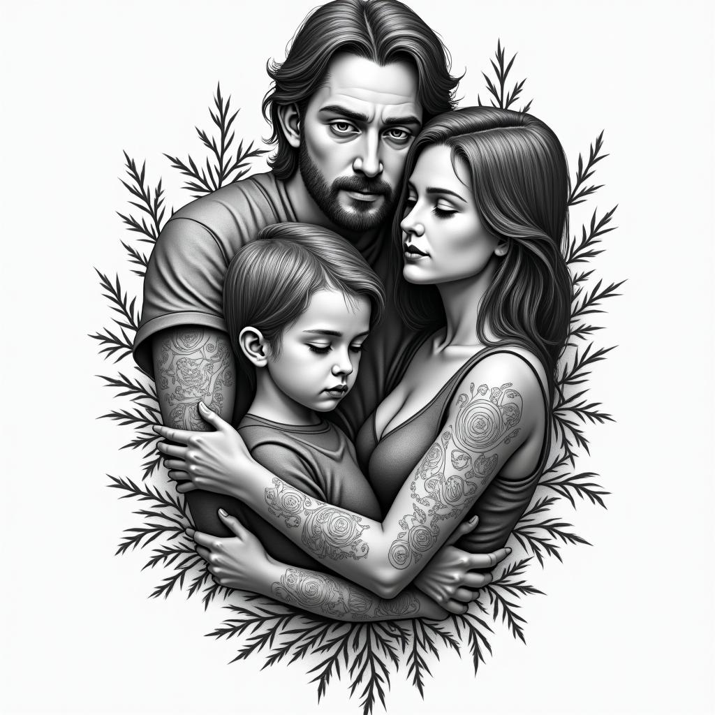 Familyhigly detailed tattoo - Variation 5