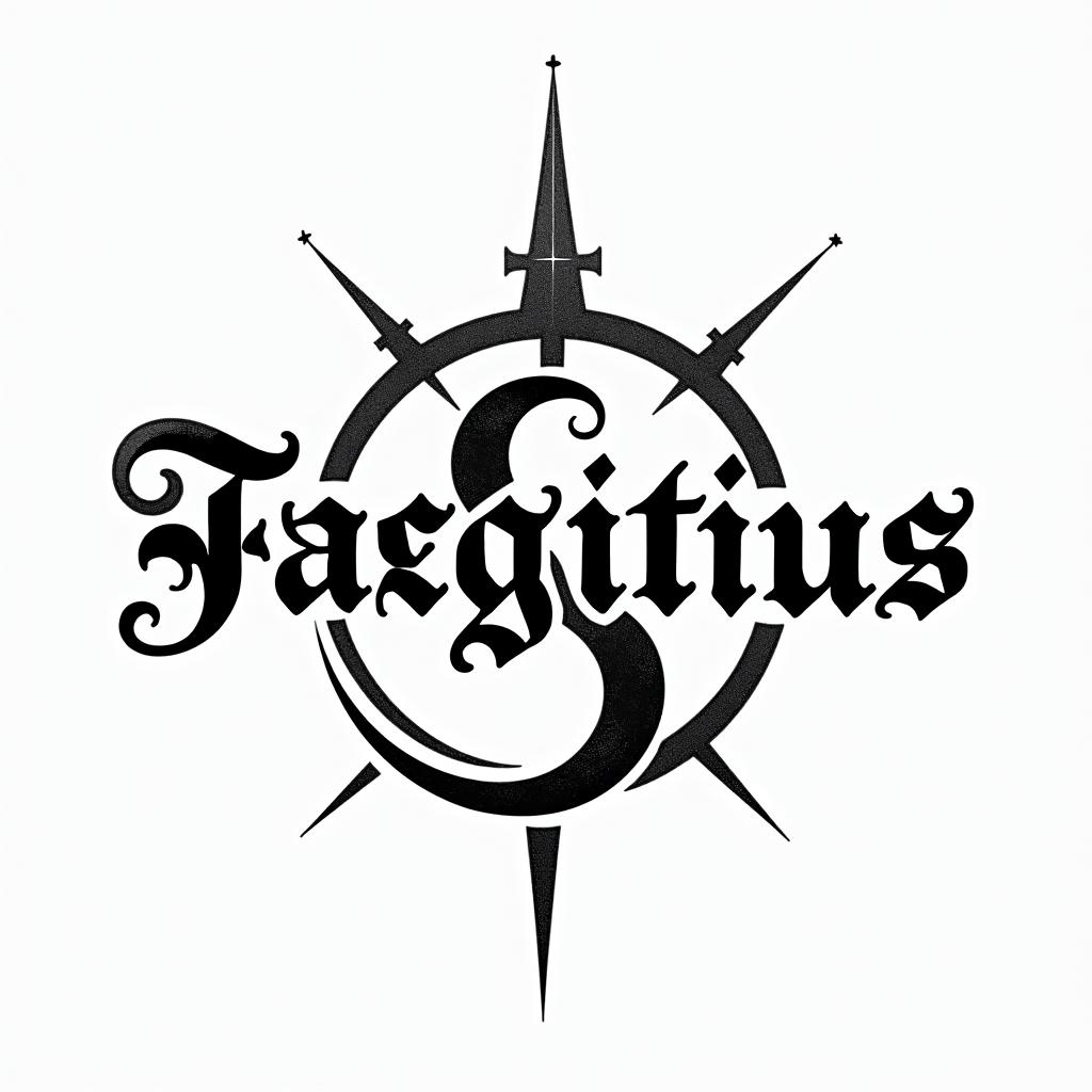 Sagittariustext-based tattoo, gothic font ultra-realistic, perfectly placed, high-quality font design, photo-realistic shading, 8k, high quality, finely detailed typography - Variation 3