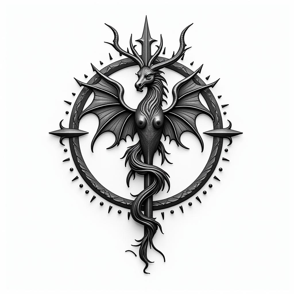 Sagittariustext-based tattoo, gothic font ultra-realistic, perfectly placed, high-quality font design, photo-realistic shading, 8k, high quality, finely detailed typography - Variation 4