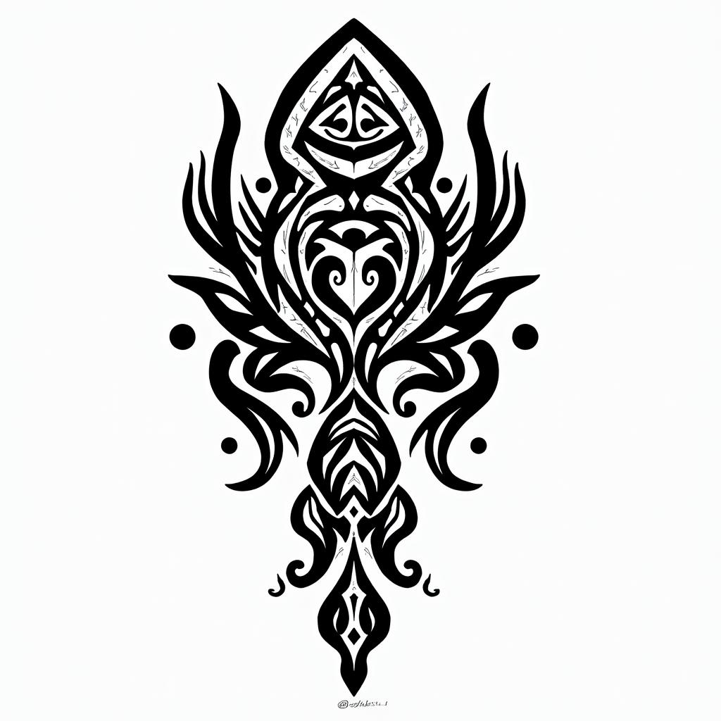 Tarsis, fish, are Borja.in tribal tattoo style, featuring bold and black geometric shapes, curved lines, intertwine and flow seamlessly, creating a powerful and symbolic design, polynesian and maori styles