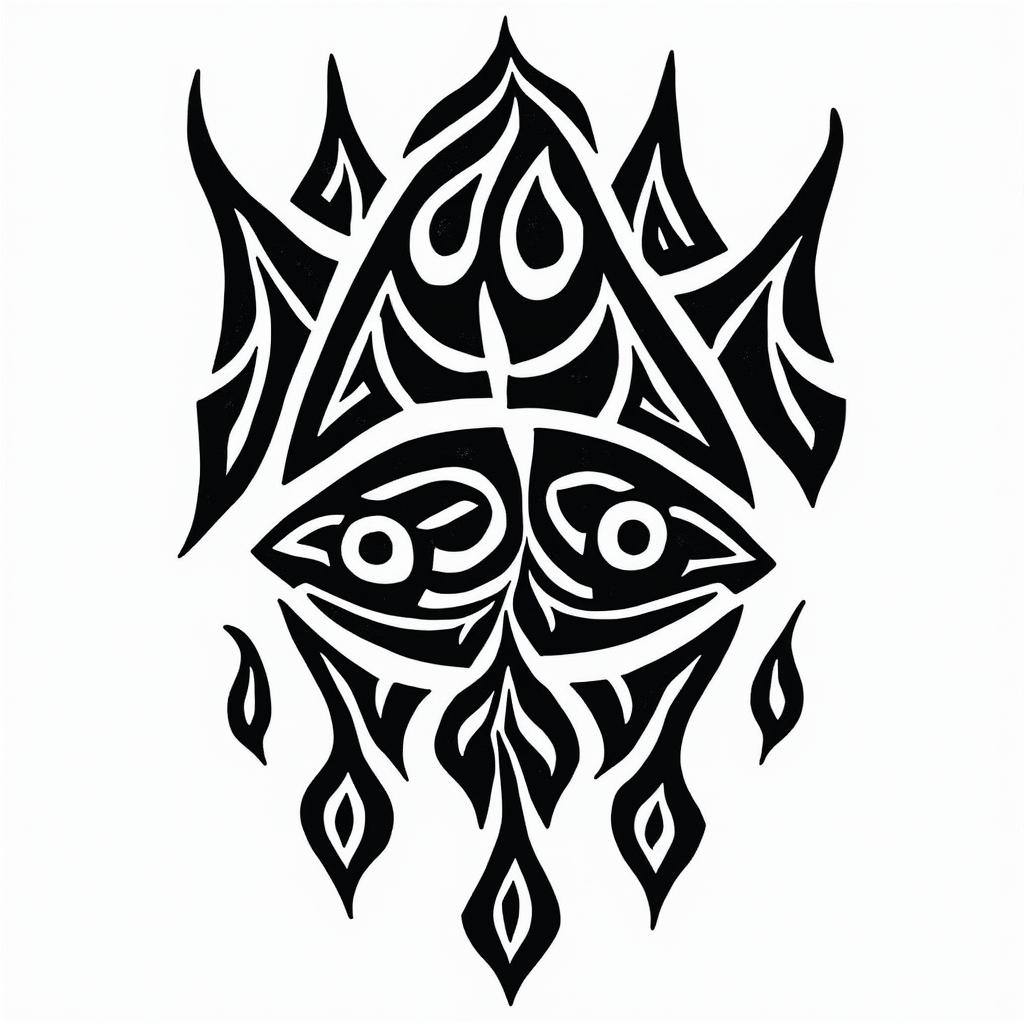 Tarsis, fish, are Borja.in tribal tattoo style, featuring bold and black geometric shapes, curved lines, intertwine and flow seamlessly, creating a powerful and symbolic design, polynesian and maori styles - Variation 3