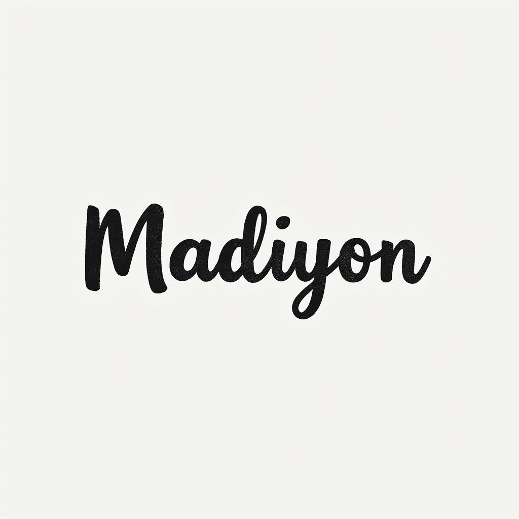 Madisonminimalist text-based tattoo, Monospace font ultra-realistic, perfectly placed, high-quality font design, photo-realistic shading, 8k, high quality, finely detailed typograph