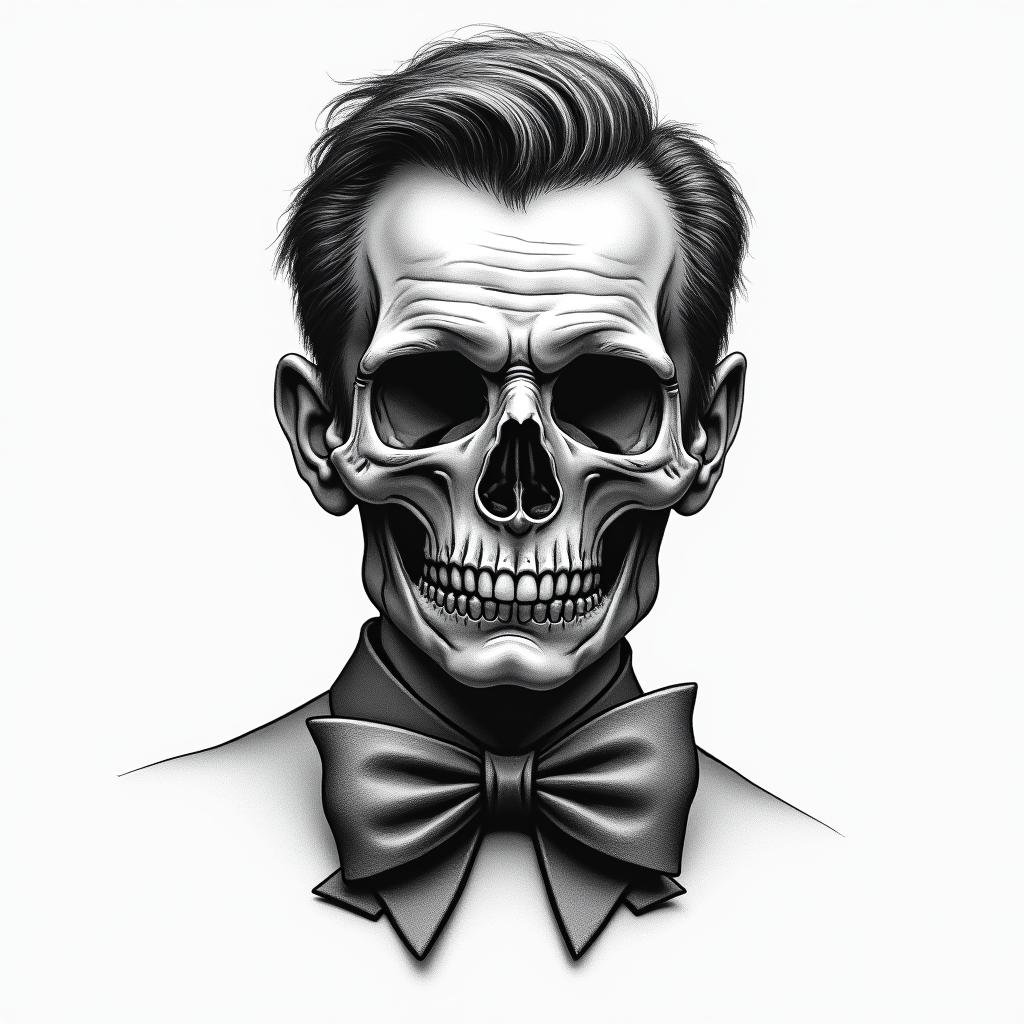 bow tiehigly detailed tattoo - Variation 32