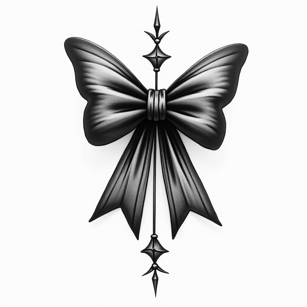 bow tiehigly detailed tattoo - Variation 31