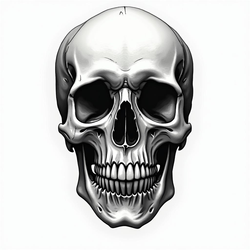Skulltext-based tattoo, gothic font ultra-realistic, perfectly placed, high-quality font design, photo-realistic shading, 8k, high quality, finely detailed typography - Variation 3