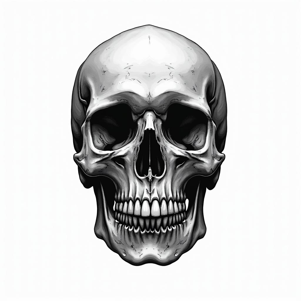 Skulltext-based tattoo, gothic font ultra-realistic, perfectly placed, high-quality font design, photo-realistic shading, 8k, high quality, finely detailed typography - Variation 2