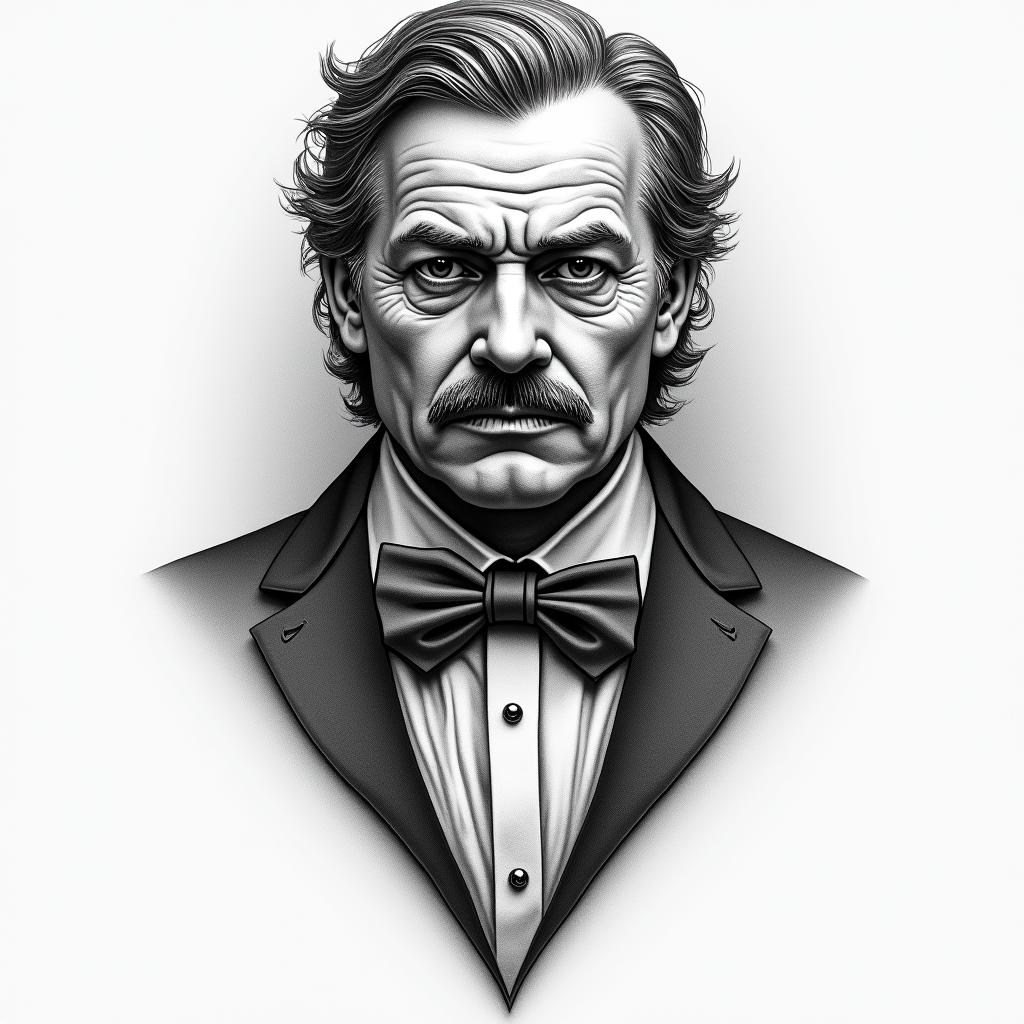 bow tiehigly detailed tattoo - Variation 12