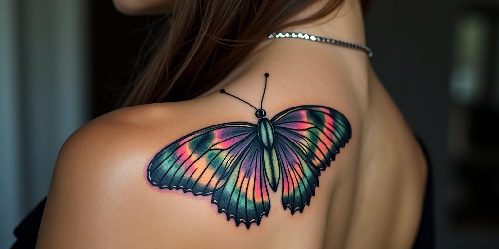 Butterfly with intricate wing patternshigly detailed tattoo - Variation 29