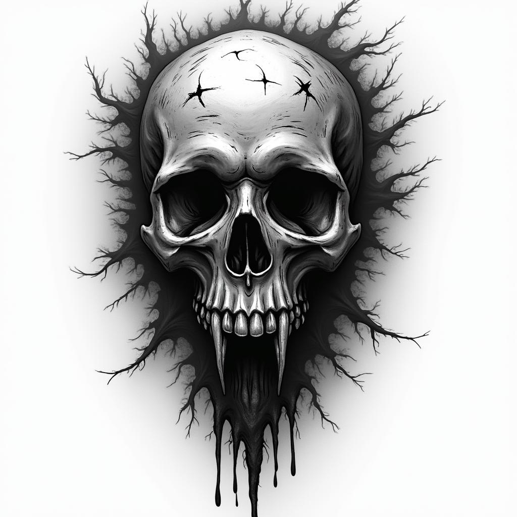 Manuel , harry potter in horror tattoo style, showcasing haunting and unsettling, dark and gritty textures with skulls, eerie faces, jgged designs, bold and intense shading - Variation 3