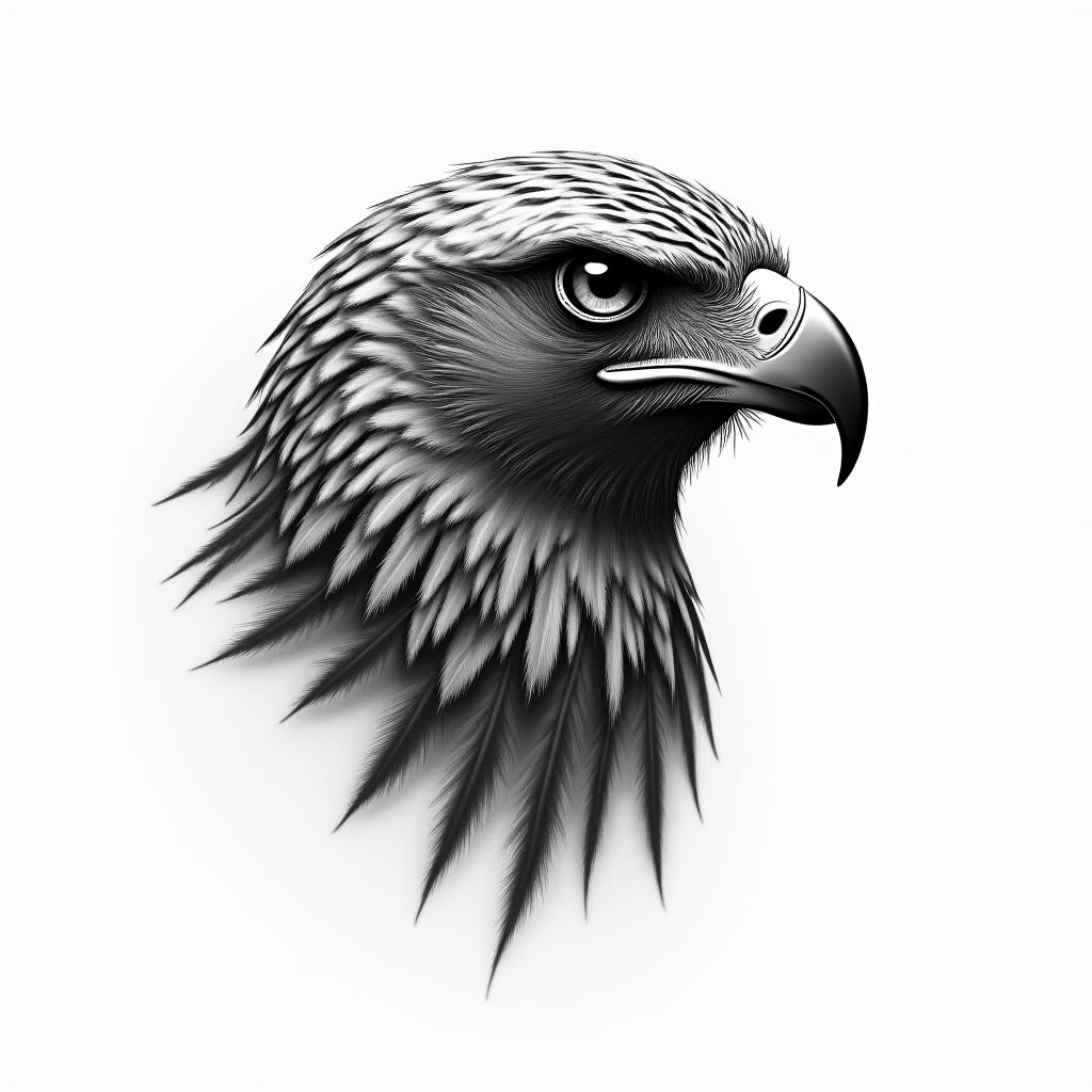 Hawkhigly detailed tattoo - Variation 12