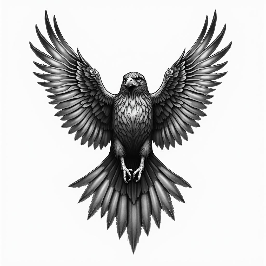 Hawkhigly detailed tattoo - Variation 11