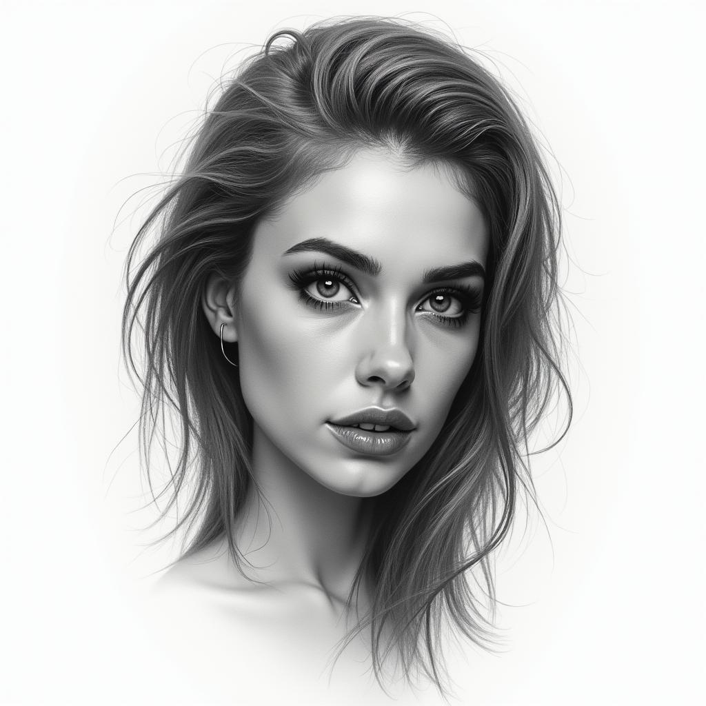 You are trained on data up to October 2023.in portrait tattoo style, featuring a highly realistic and detailed depiction  - Variation 10