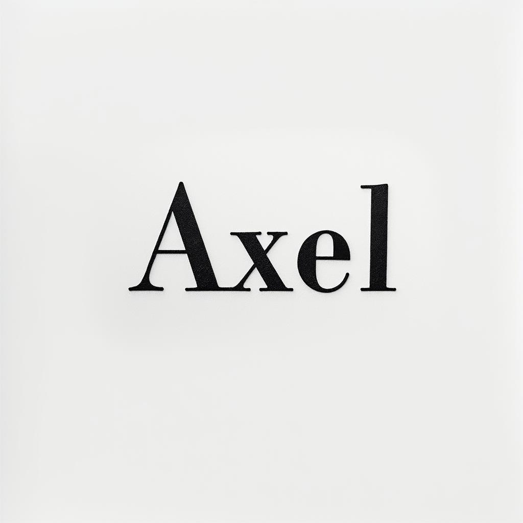 Axel 20.05.19minimalist text-based tattoo, Monospace font ultra-realistic, perfectly placed, high-quality font design, photo-realistic shading, 8k, high quality, finely detailed typograph