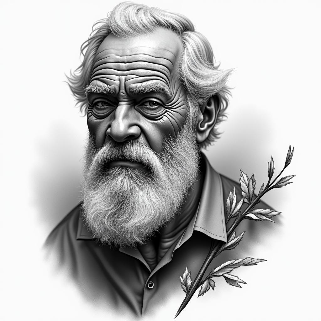 Tattoo for my grandpa that was a carpenterhigly detailed tattoo - Variation 4