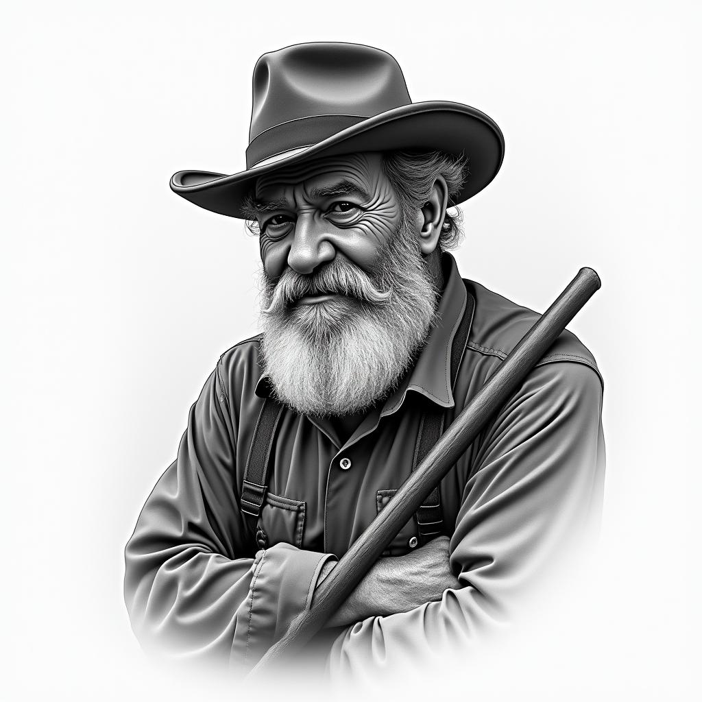 Tattoo for my grandpa that was a carpenterhigly detailed tattoo - Variation 2