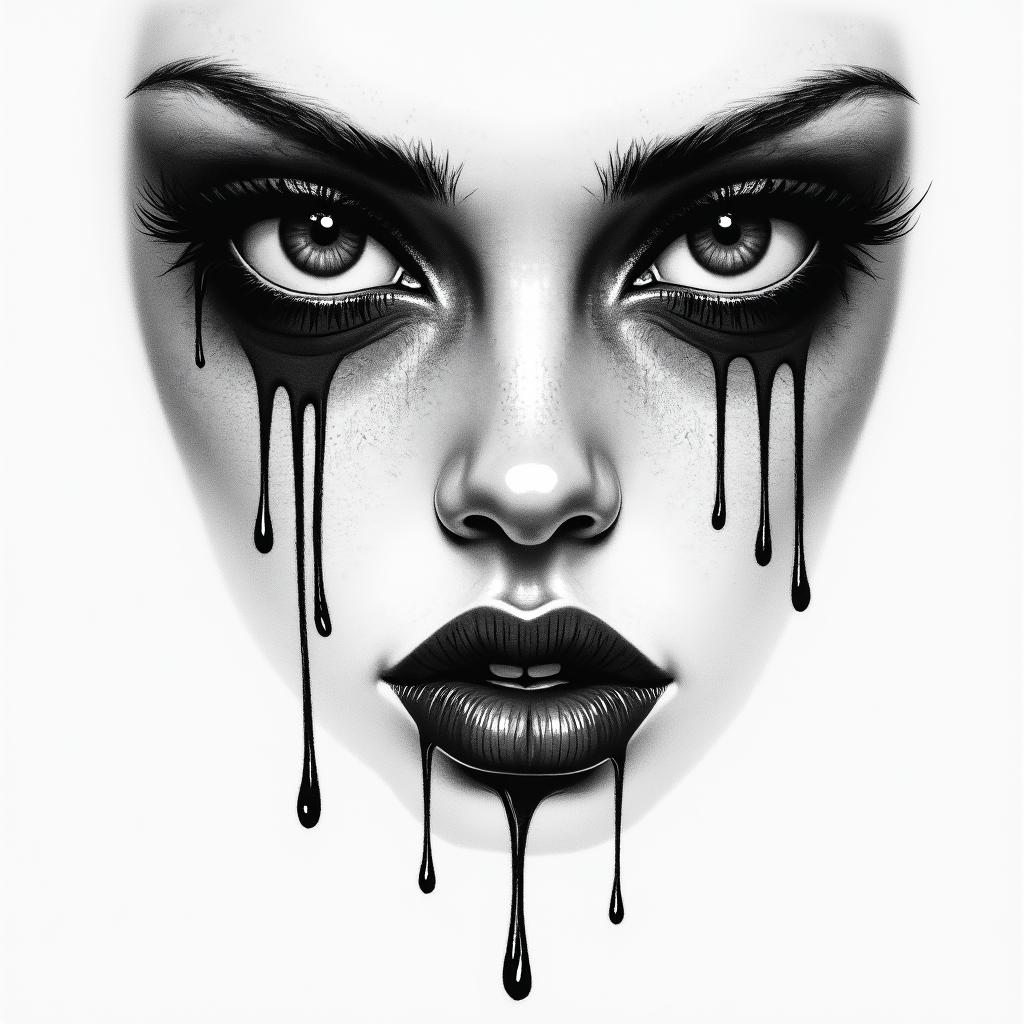 Slut eyes driphigly detailed tattoo