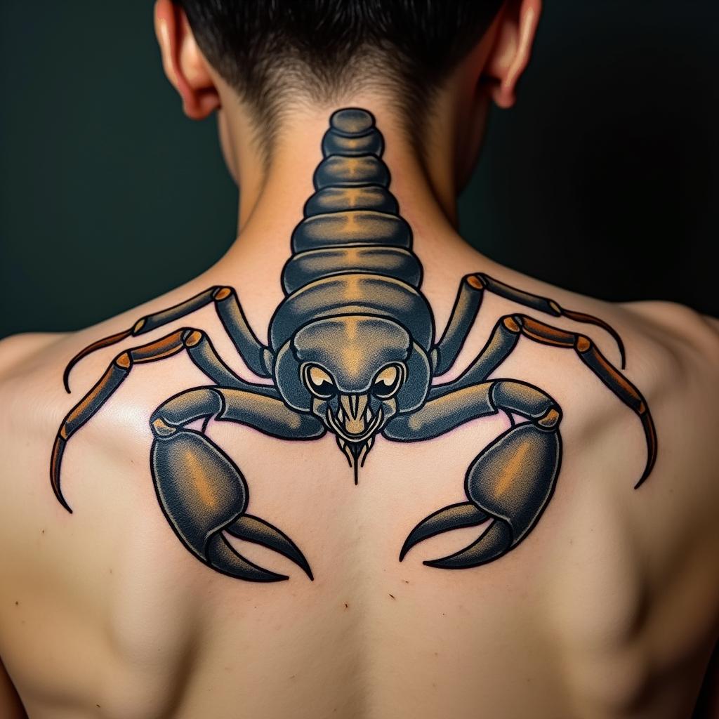 Scorpion with sharp, detailed clawshigly detailed tattoo - Variation 41