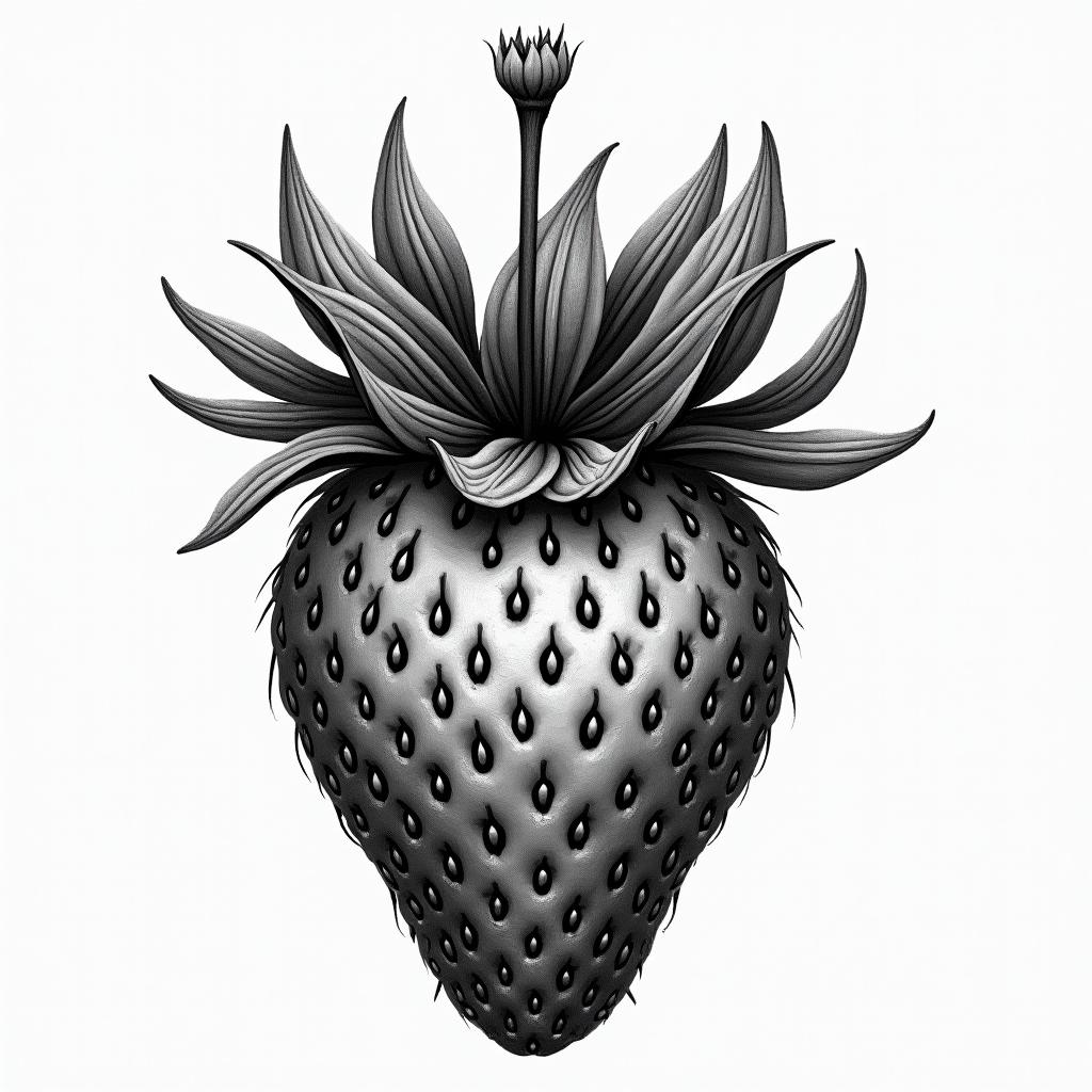 Strawberryhigly detailed tattoo - Variation 4