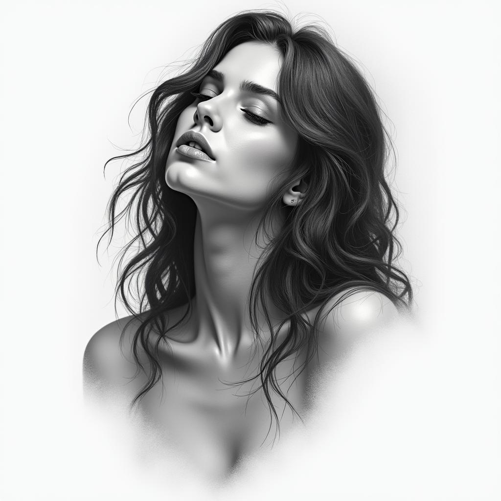 Fall from gracein realism tattoo style, featuring a highly detailed, lifelike, capturing every detail, photorealistic, ultra realistic, intricate shading, smooth and sharp,  