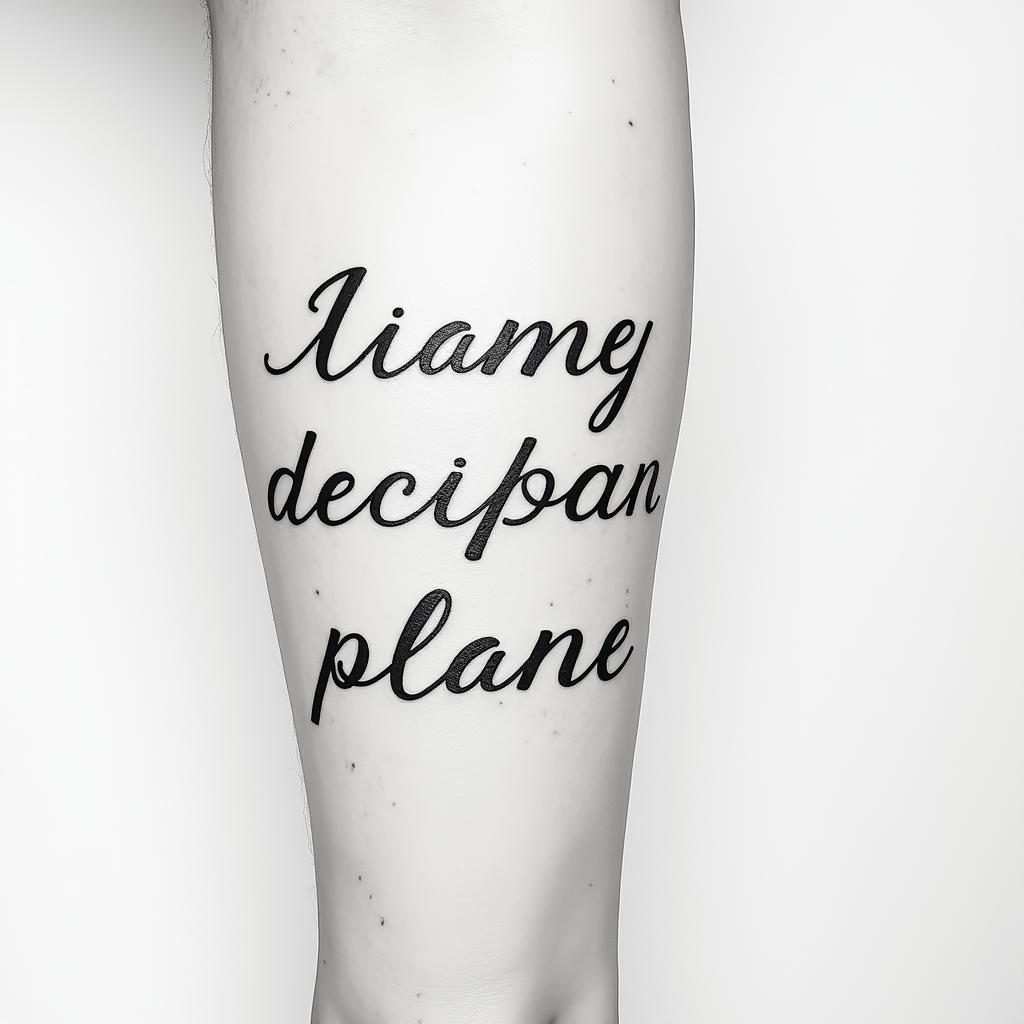🖤Axel 🖤
20.05.19minimalist text-based tattoo, Monospace font ultra-realistic, perfectly placed, high-quality font design, photo-realistic shading, 8k, high quality, finely detailed typograph - Variation 7
