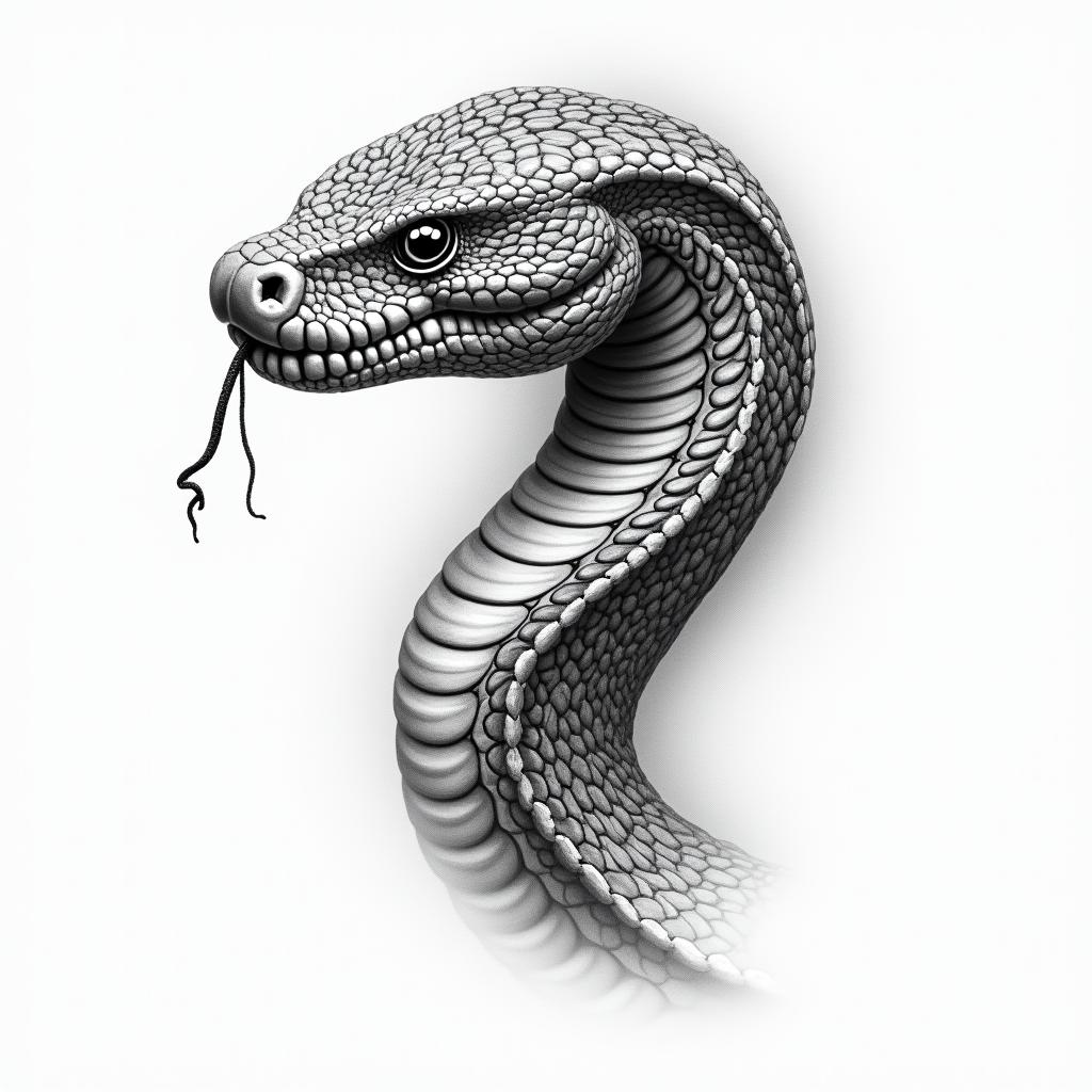 Snakehigly detailed tattoo - Variation 7
