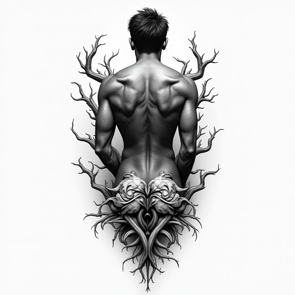 INNEFFABLY NAMED BETHUCK TRAVAIL higly detailed tattoo - Variation 4