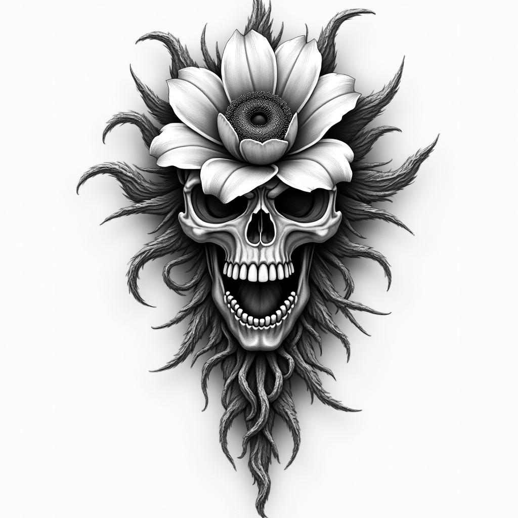 INNEFFABLY NAMED BETHUCK TRAVAIL higly detailed tattoo - Variation 3