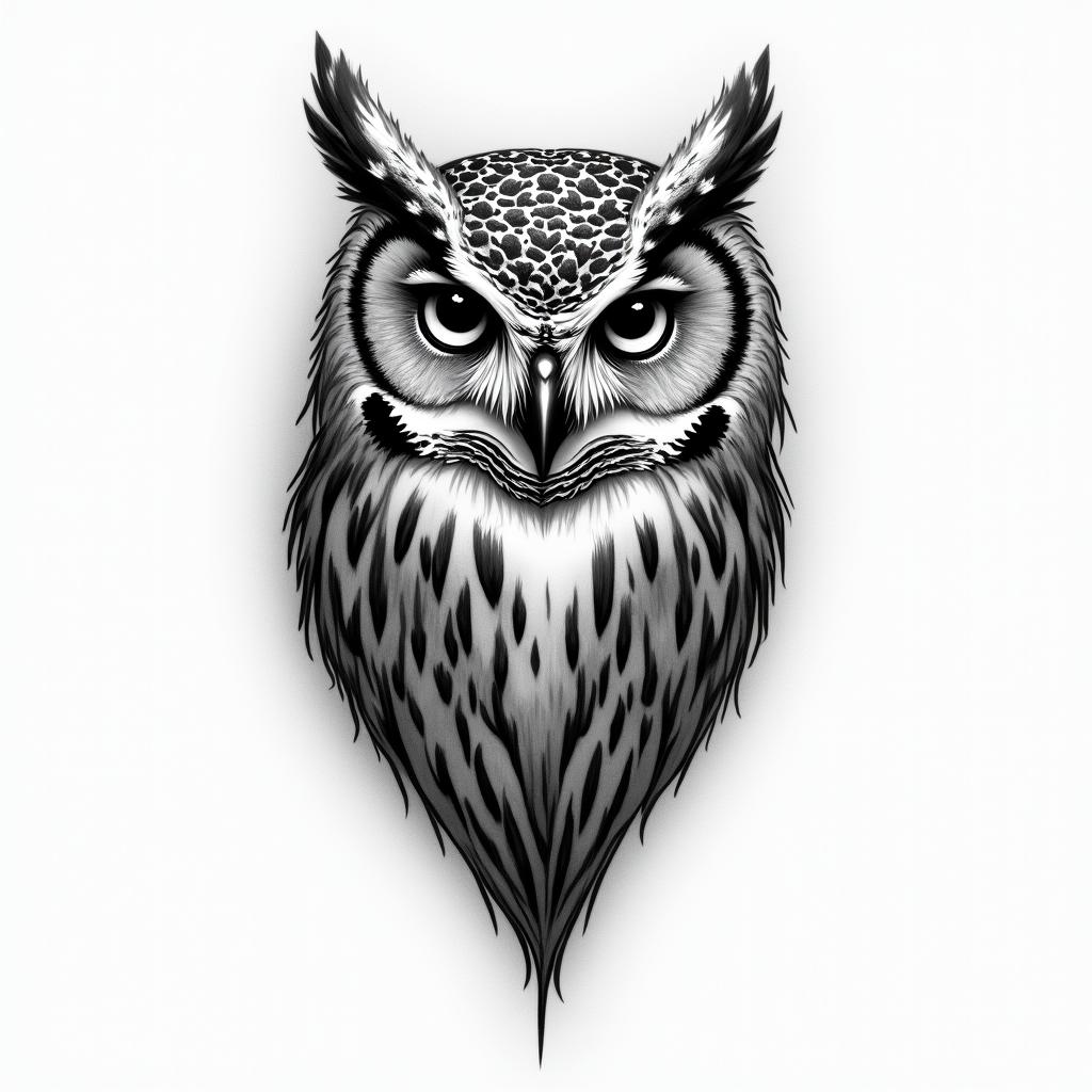 Owlhigly detailed tattoo - Variation 6