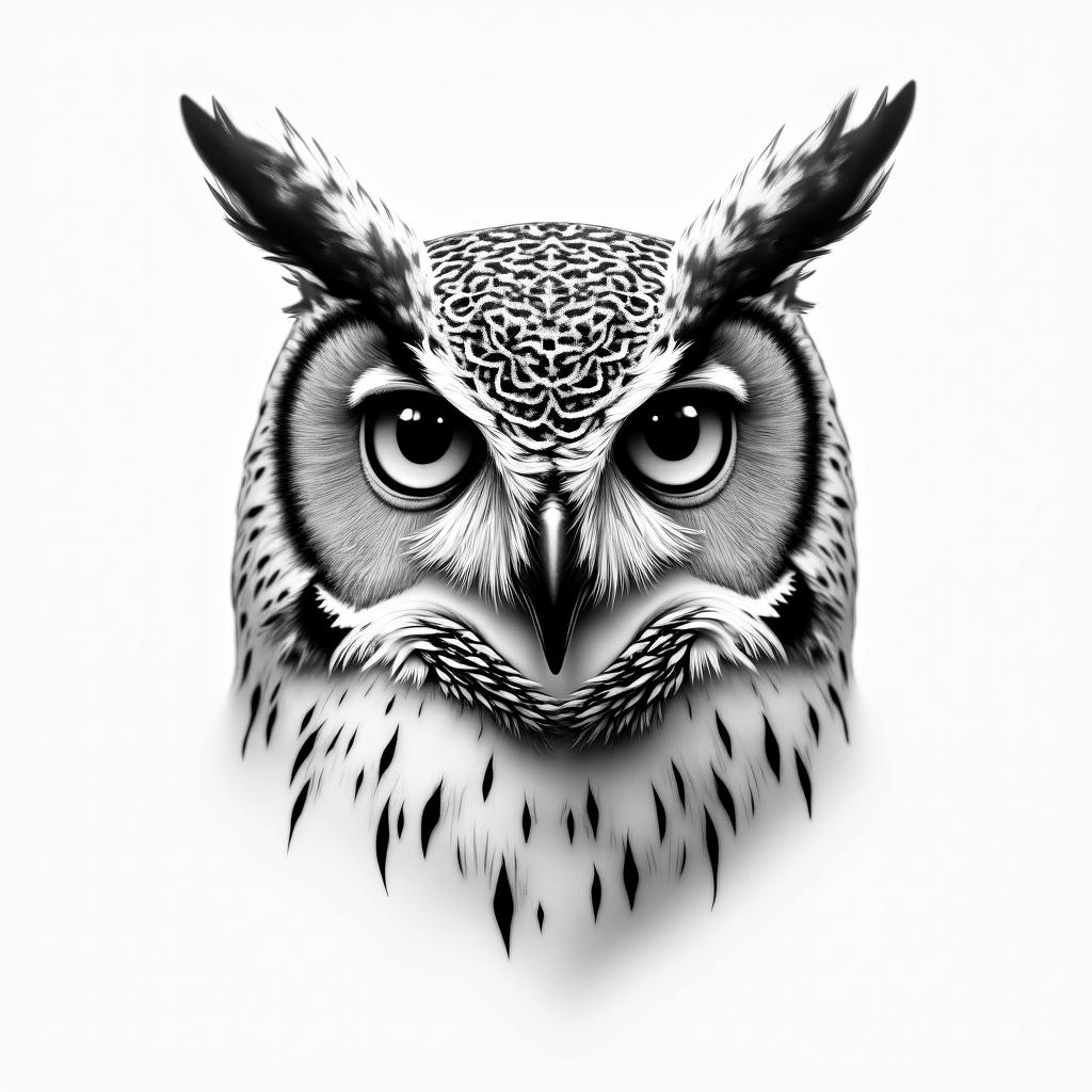 Owlhigly detailed tattoo - Variation 7