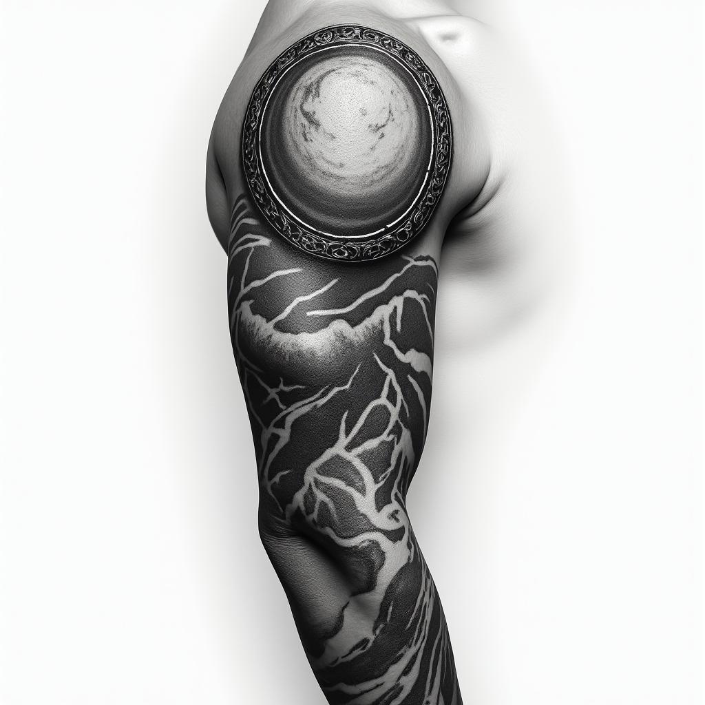 Lord of the rings half sleevehigly detailed tattoo - Variation 2