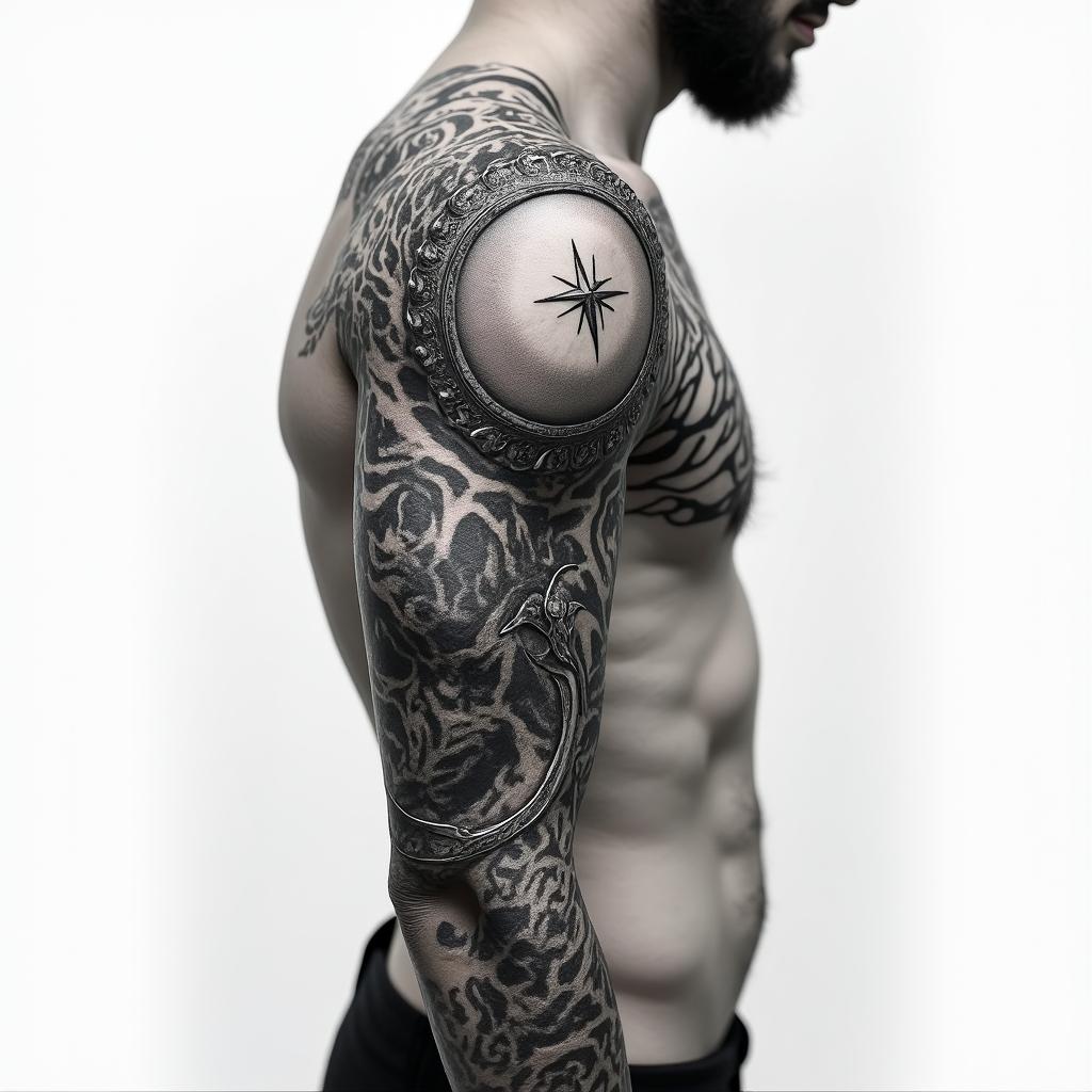 Lord of the rings half sleevehigly detailed tattoo