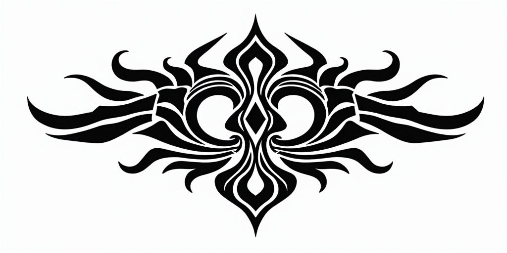 The words Son Of Odinin tribal tattoo style, featuring bold and black geometric shapes, curved lines, intertwine and flow seamlessly, creating a powerful and symbolic design, polynesian and maori styles - Variation 3