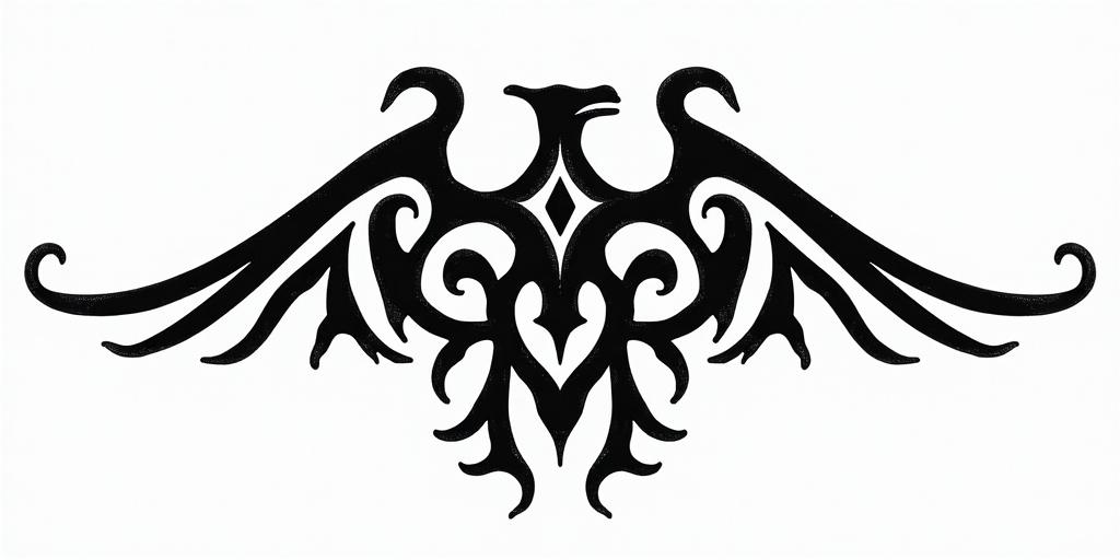 The words Son Of Odinin tribal tattoo style, featuring bold and black geometric shapes, curved lines, intertwine and flow seamlessly, creating a powerful and symbolic design, polynesian and maori styles - Variation 2