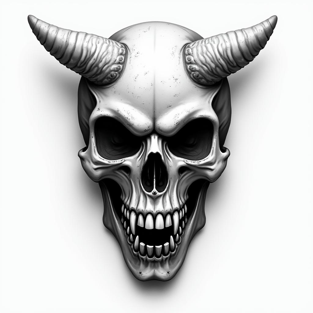 Mask skull beast lovein realism tattoo style, featuring a highly detailed, lifelike, capturing every detail, photorealistic, ultra realistic, intricate shading, smooth and sharp, - Variation 3
