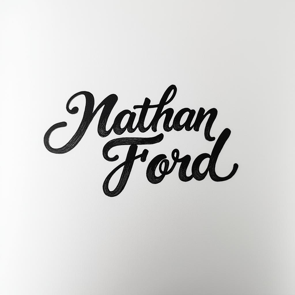 Small writing tattoo Nathan Michael Ford 11.11.2022higly detailed tattoo - Variation 5