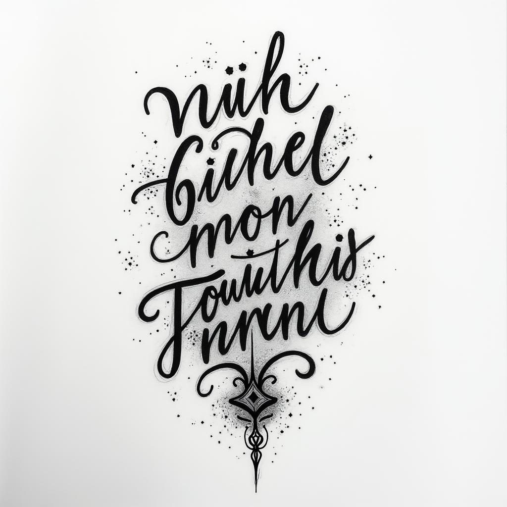 Small writing tattoo Nathan Michael Ford 11.11.2022higly detailed tattoo - Variation 3