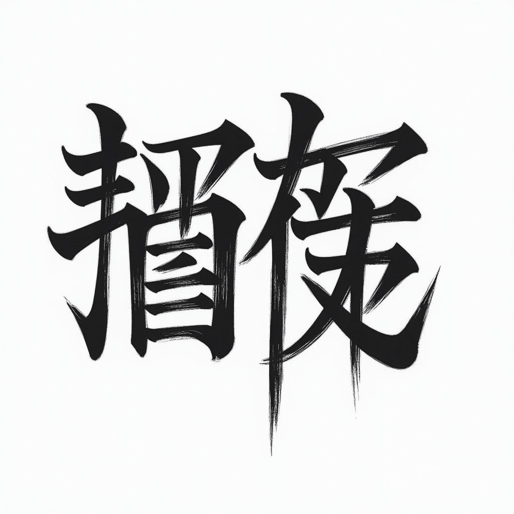 Enriquetext-based tattoo, japanese font ultra-realistic, perfectly placed, high-quality font design, photo-realistic shading, 8k, high quality, finely detailed typograph - Variation 4