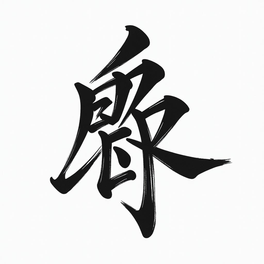 Enriquetext-based tattoo, japanese font ultra-realistic, perfectly placed, high-quality font design, photo-realistic shading, 8k, high quality, finely detailed typograph - Variation 2