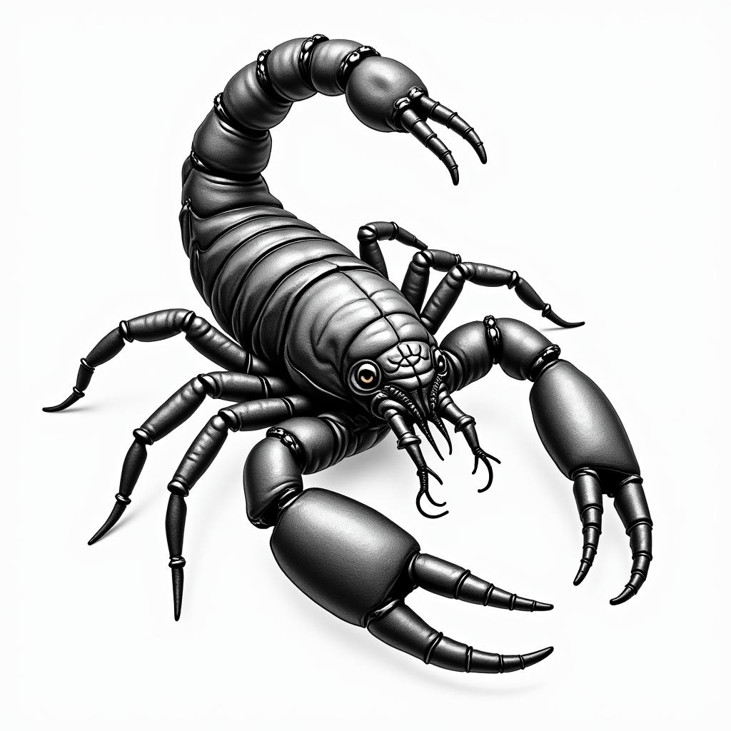 Scorpionhigly detailed tattoo - Variation 3