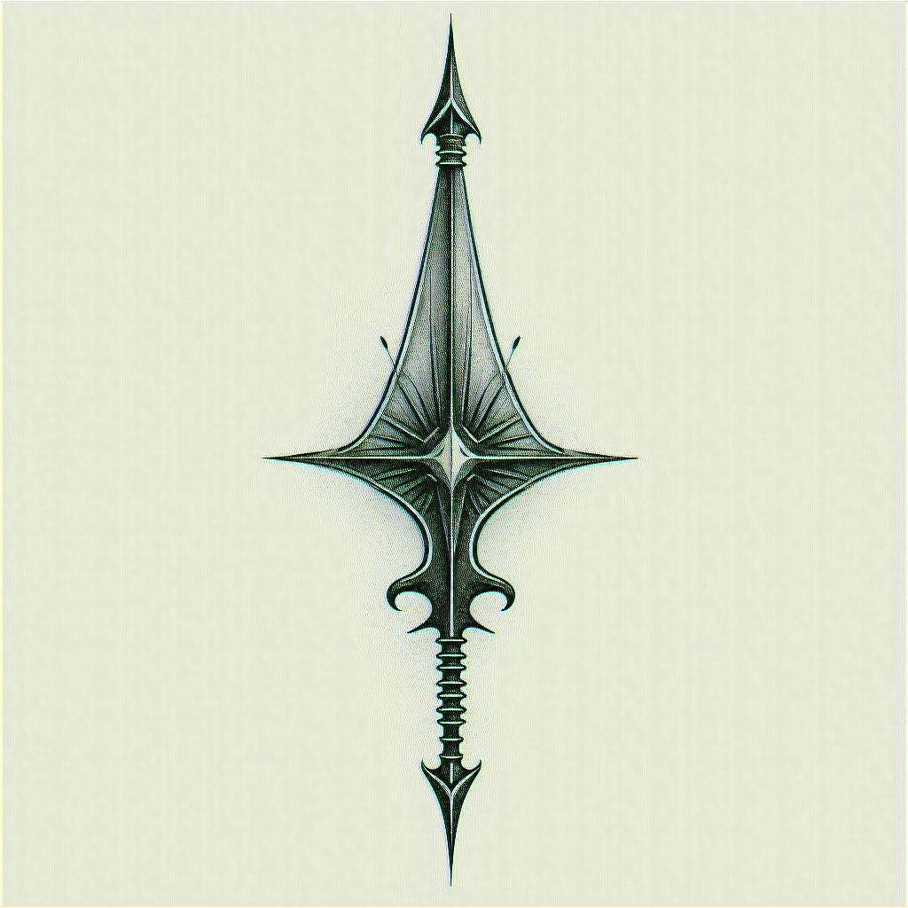 Arrowhigly detailed tattoo - Variation 4