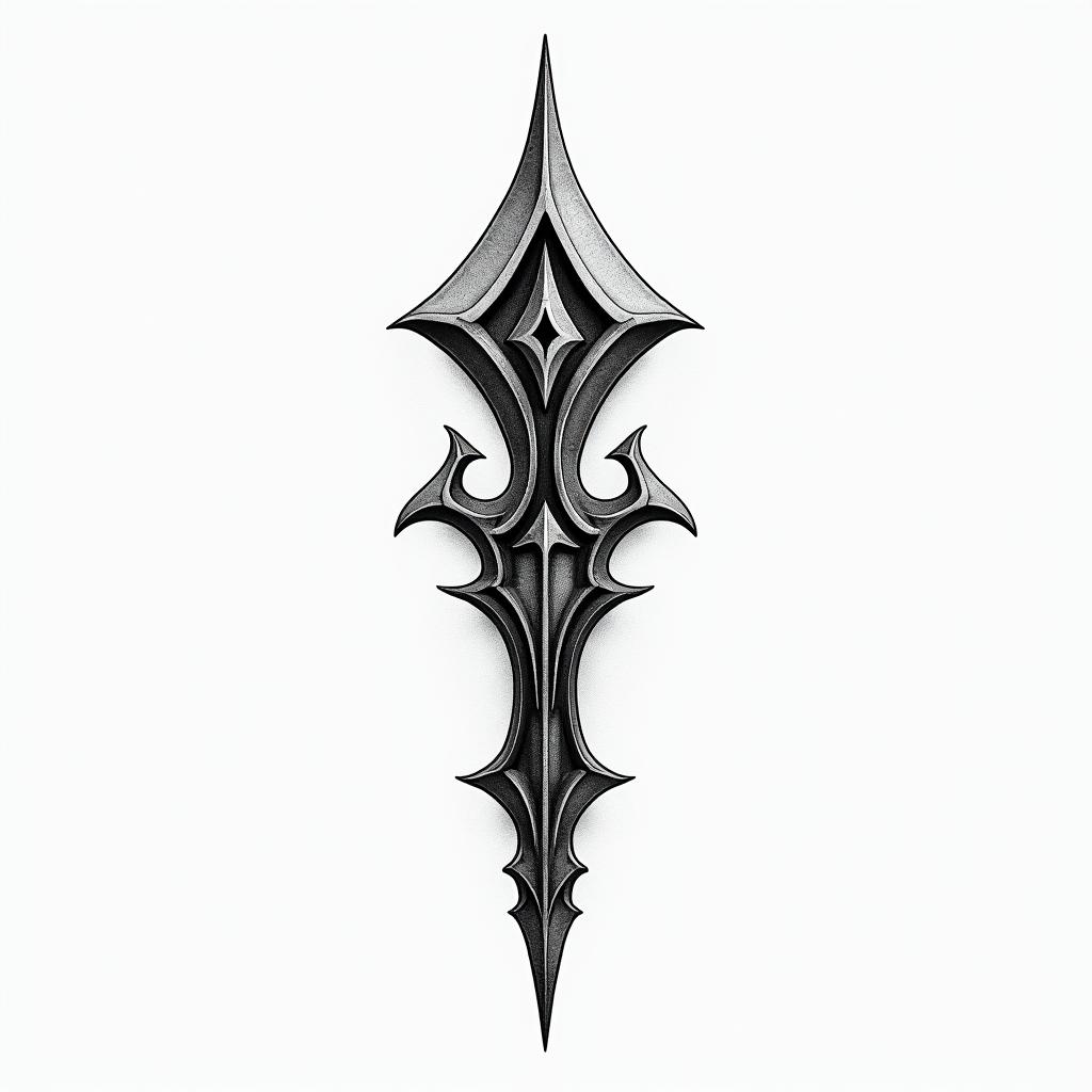 Arrowhigly detailed tattoo - Variation 3