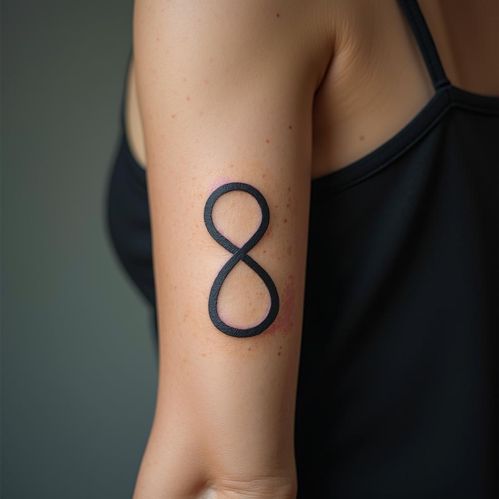 Robert infinityminimalist text-based tattoo, Monospace font ultra-realistic, perfectly placed, high-quality font design, photo-realistic shading, 8k, high quality, finely detailed typograph - Variation 7