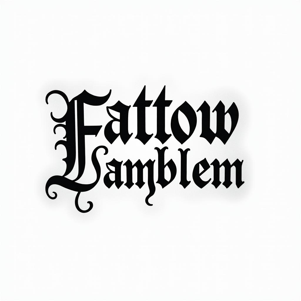 Fabientext-based tattoo, gothic font ultra-realistic, perfectly placed, high-quality font design, photo-realistic shading, 8k, high quality, finely detailed typography