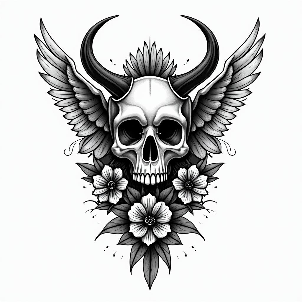 David, Aries, Wisconsinin authentic tattoo style, incorporating traditional modifications, bold black outlines, solid color fills, featuring classic authentic elements - Variation 4